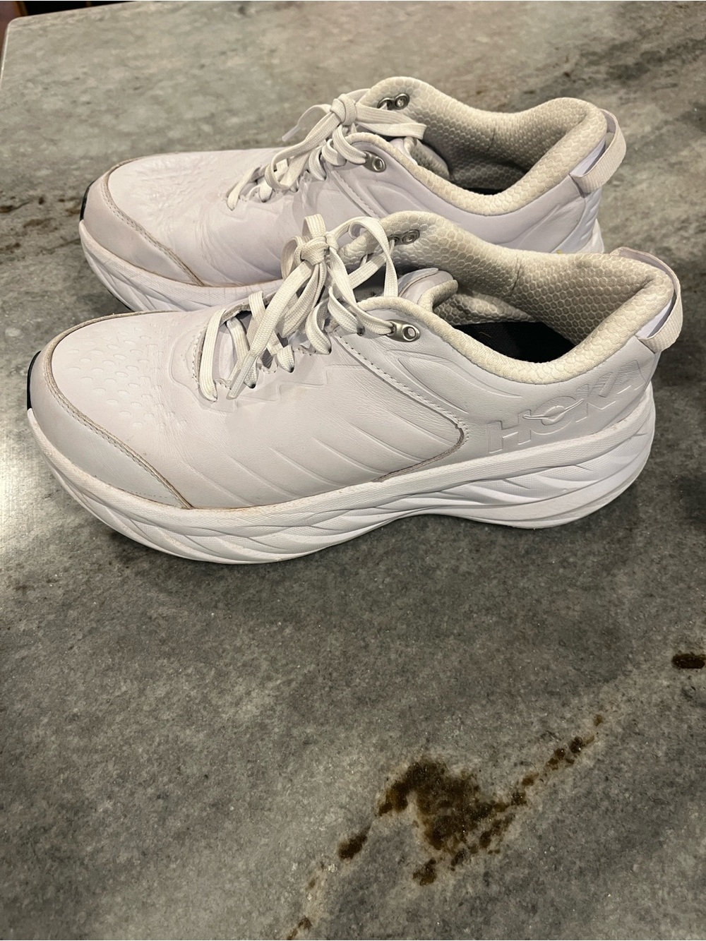 Hoka White Bondi Sr Athletic Shoes